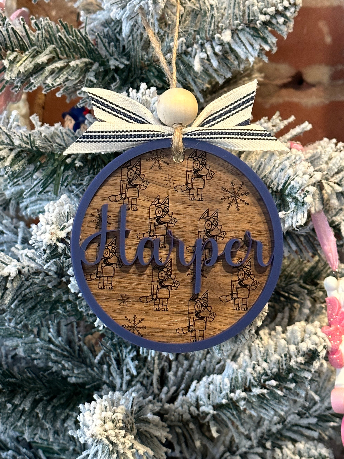 Favorite Character Engraved Tag Ornament