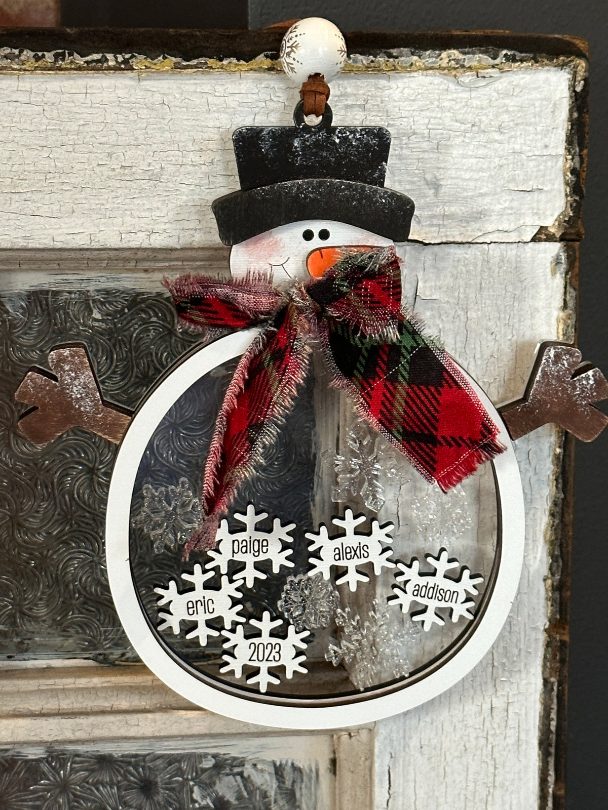 Snowman Family Shaker Ornament