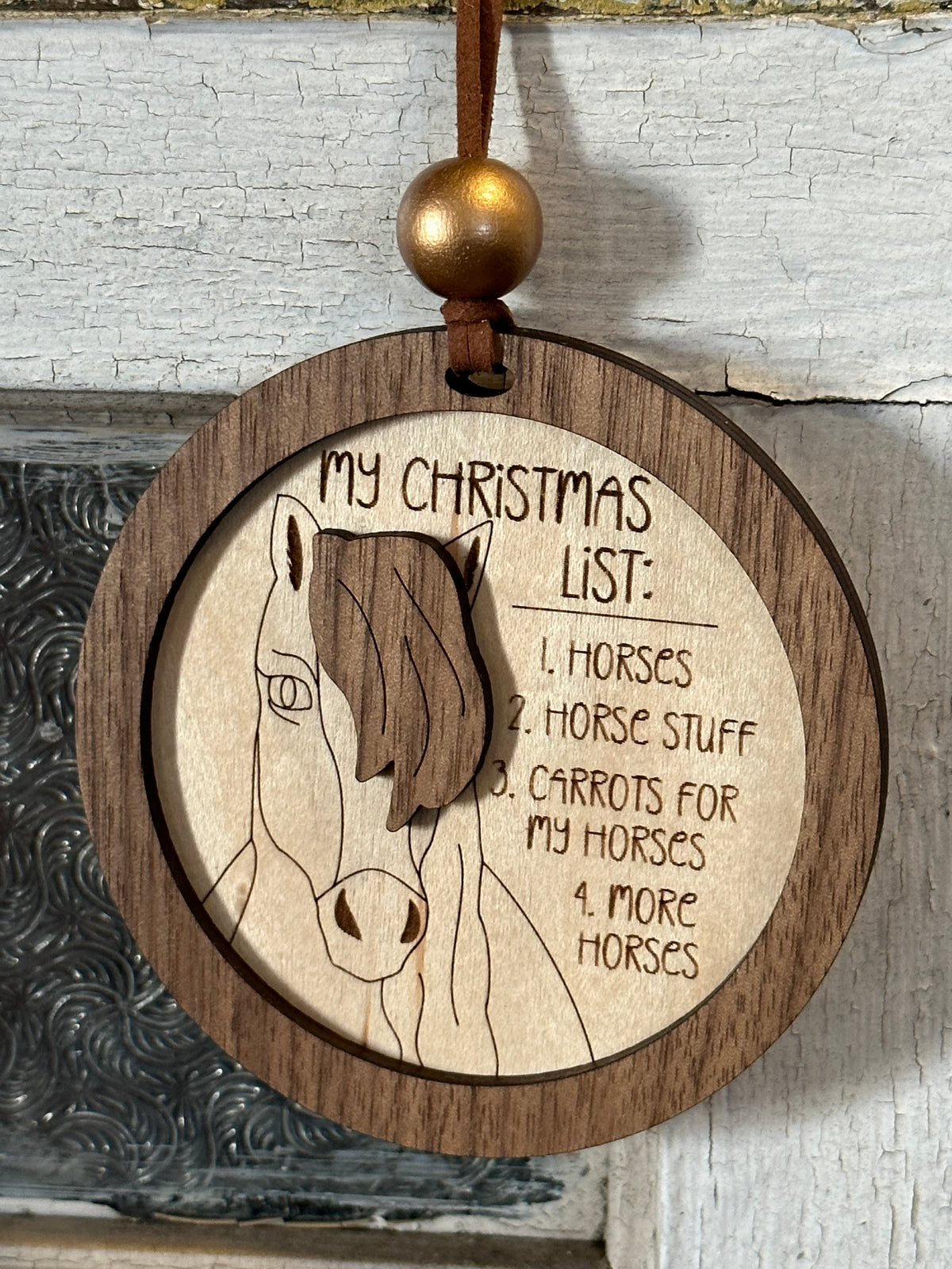 My Christmas List: Horses Ornament