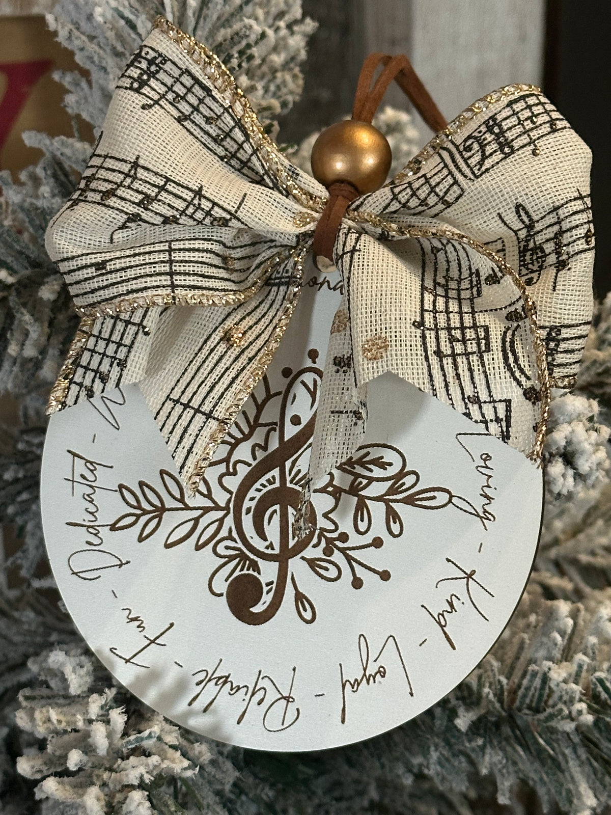 Treble Clef Music Lover Ornament