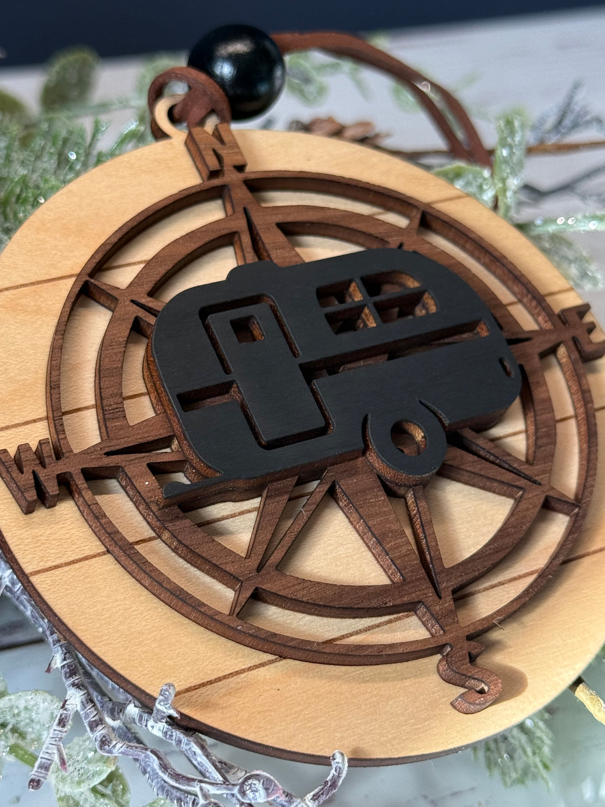 Camper Compass Ornament