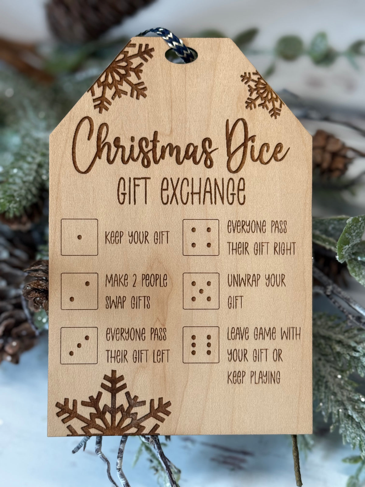 Christmas Dice Gift Exchange Ornament