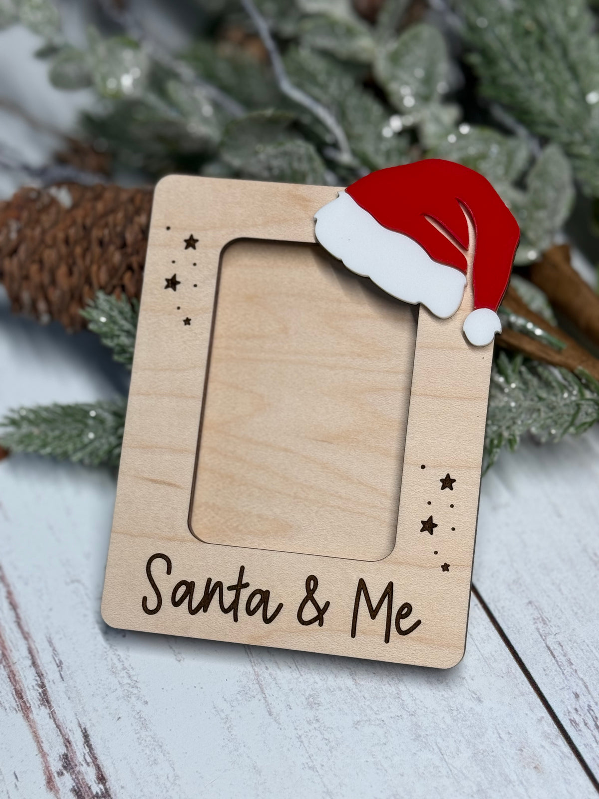 Santa & Me Photo Magnet or Ornament