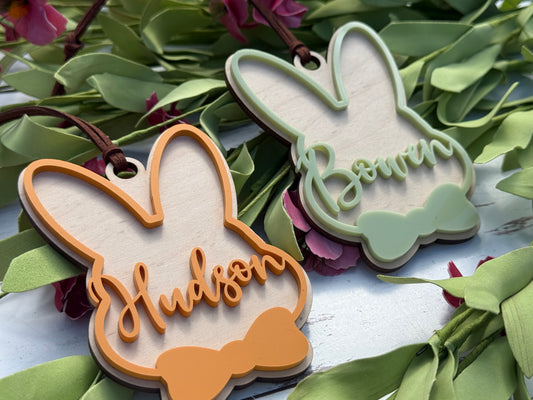 Bunny Head Basket Tag