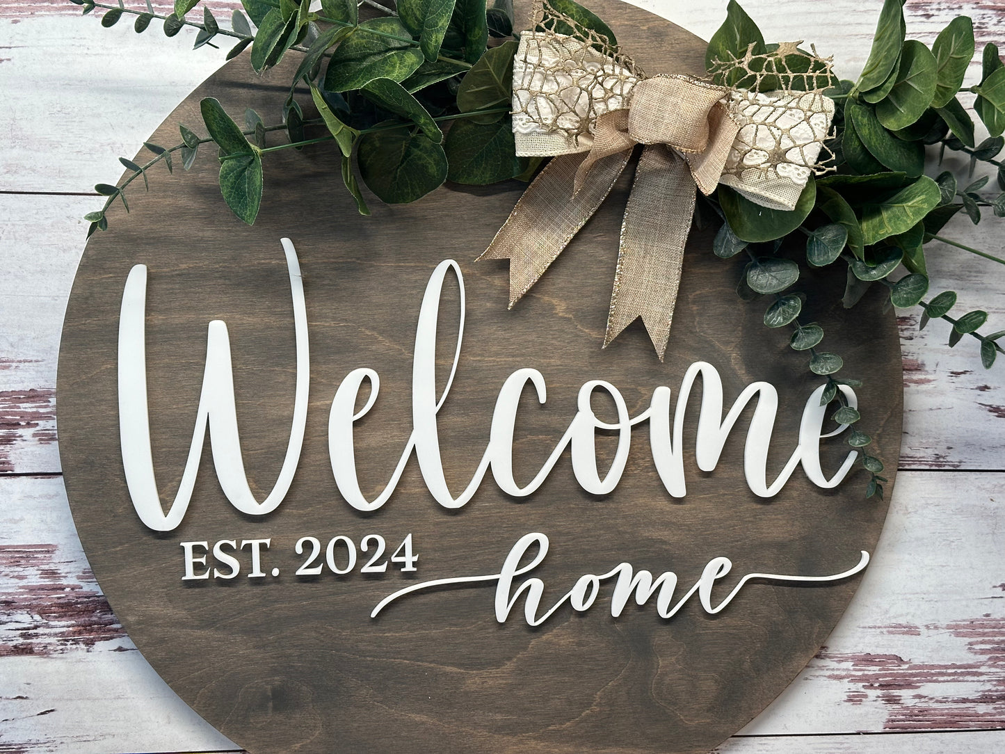 Welcome sign, 18”