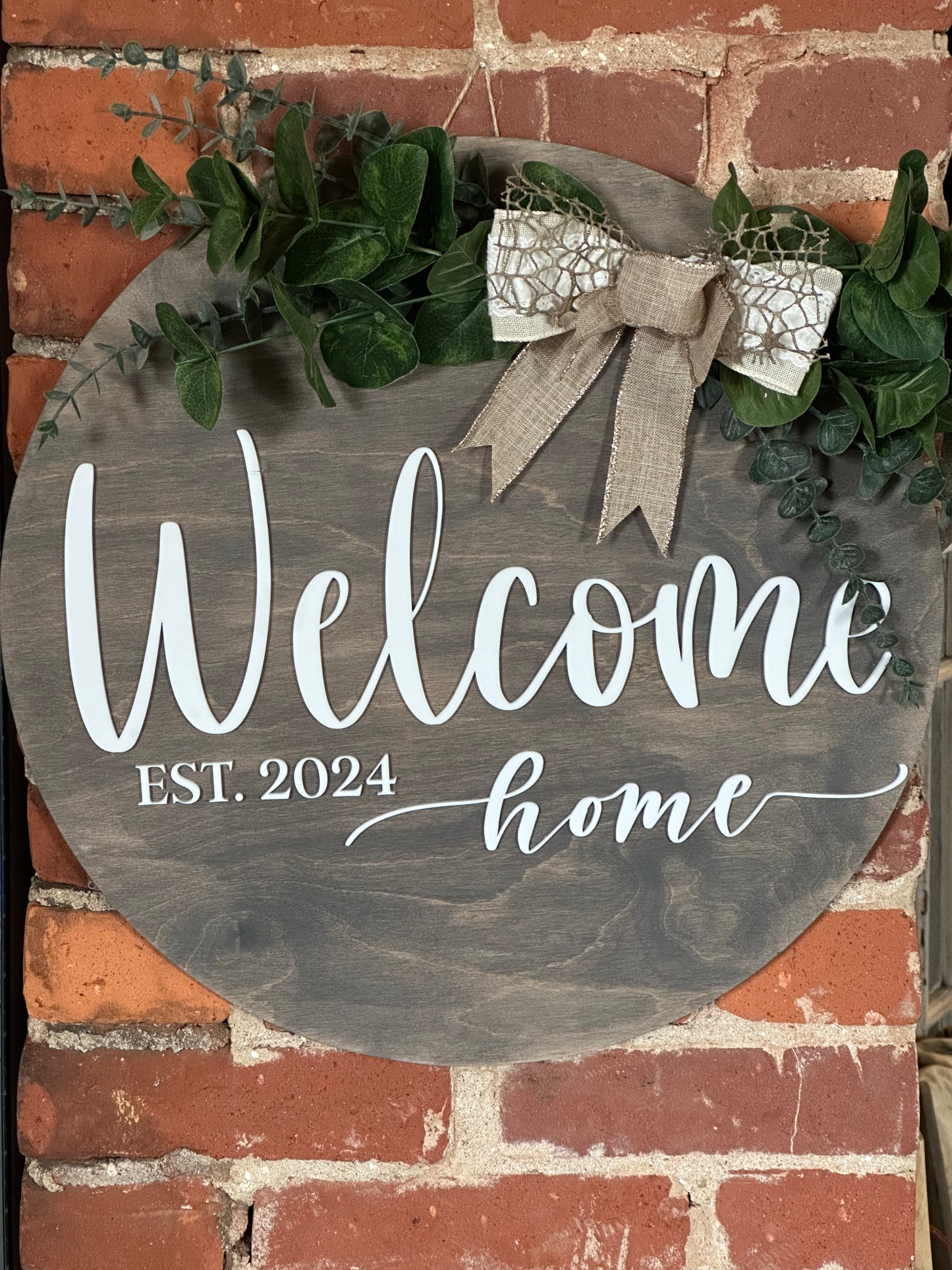 Welcome sign, 18”
