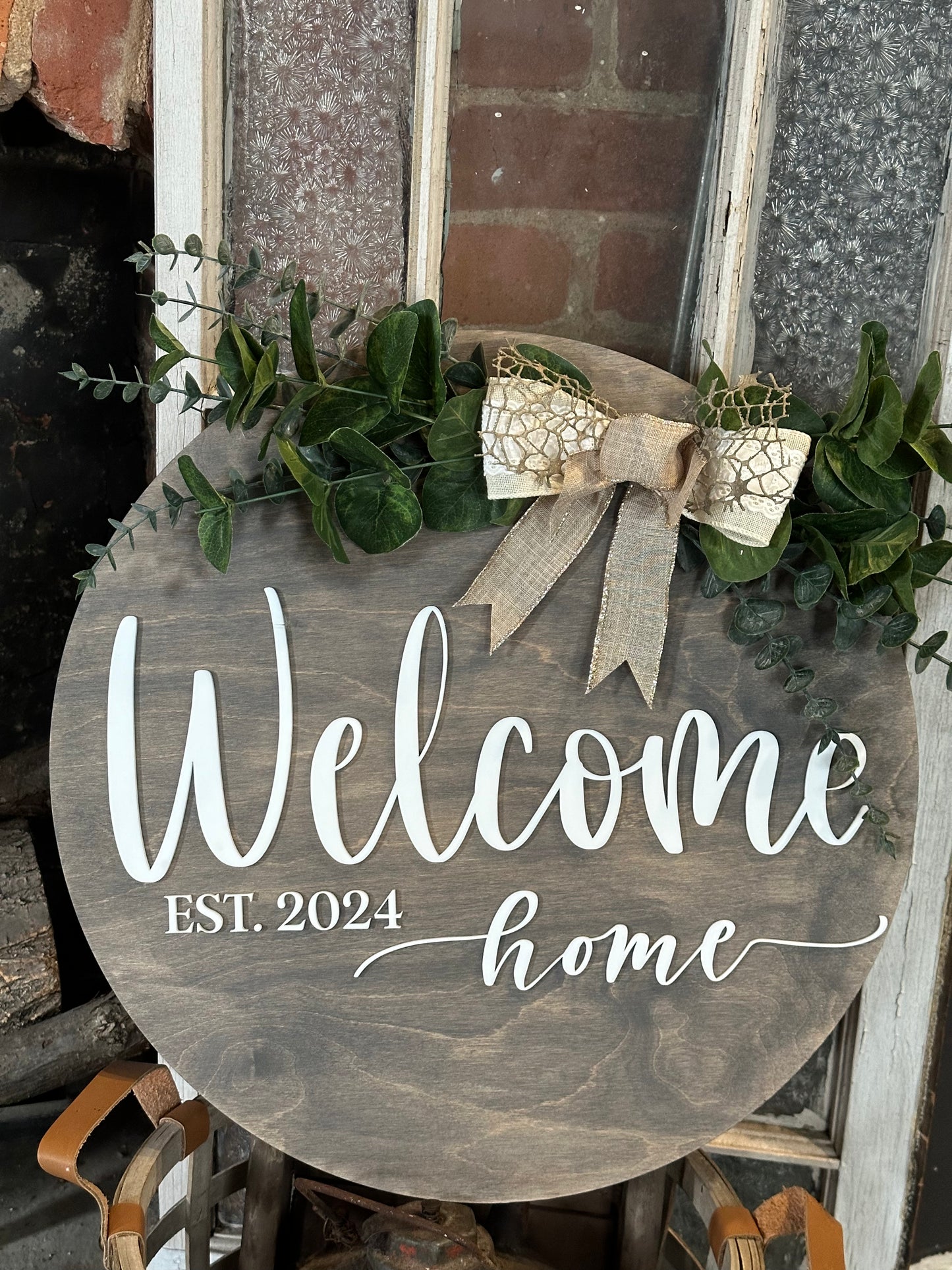 Welcome sign, 18”