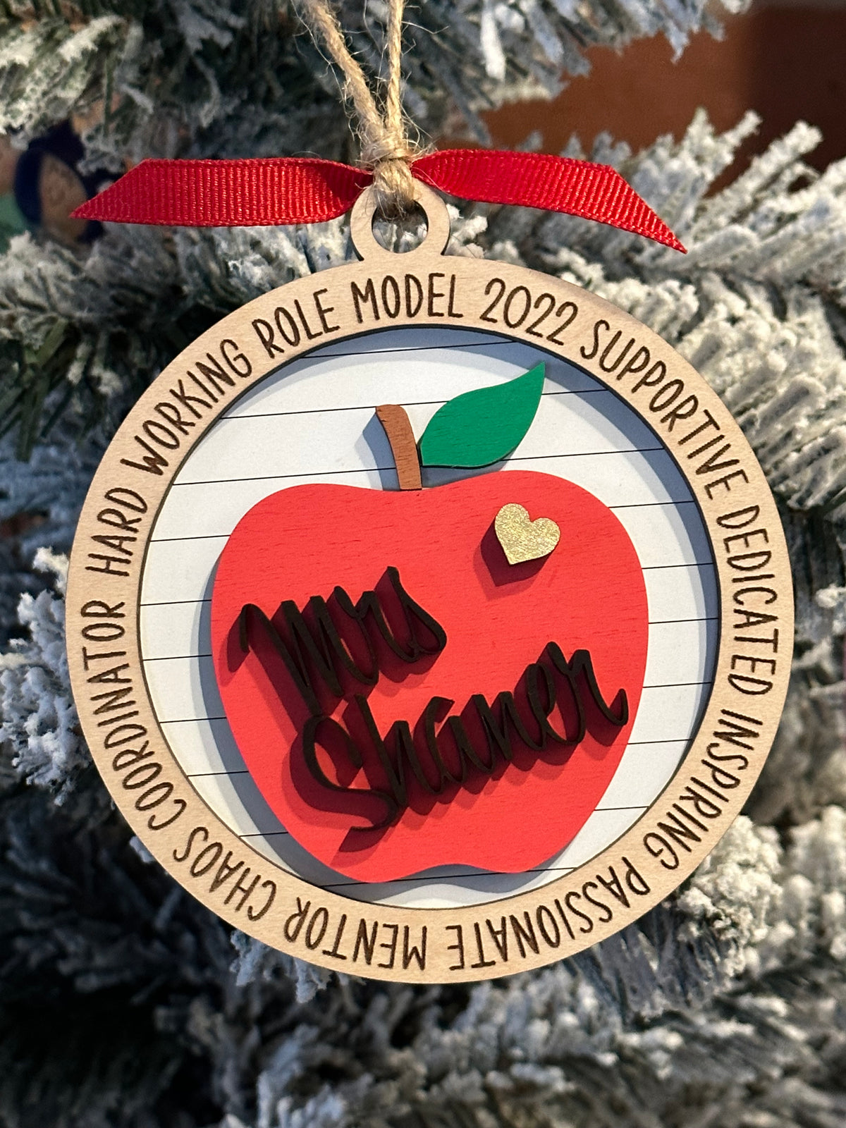 Teacher Apple Ornament