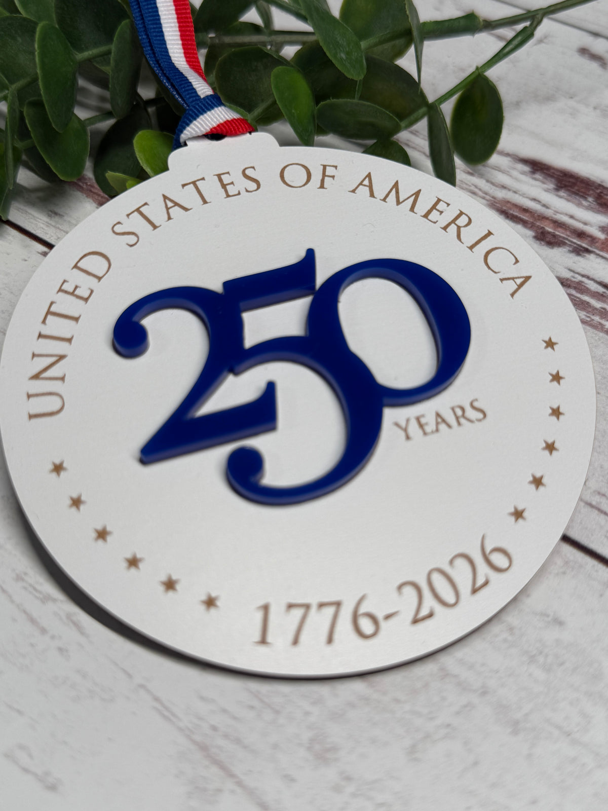 Happy Birthday America 1776–2026 Ornament
