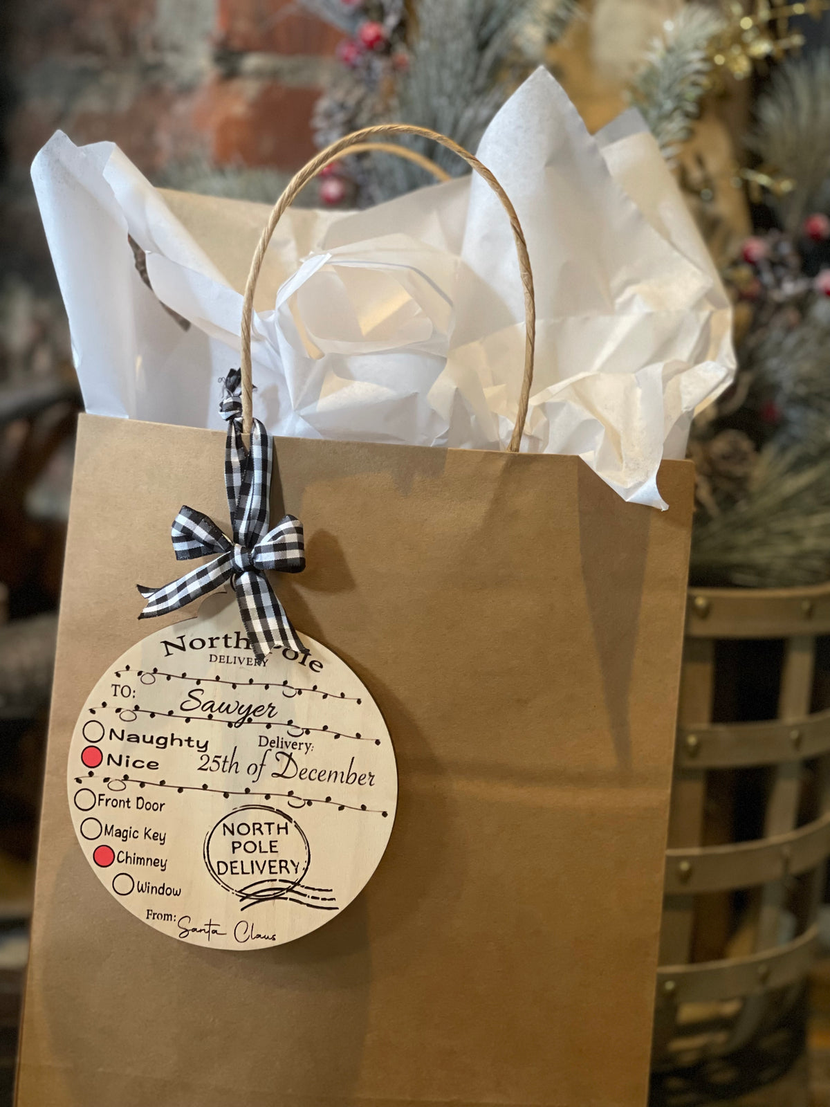 North Pole Delivery Ornament