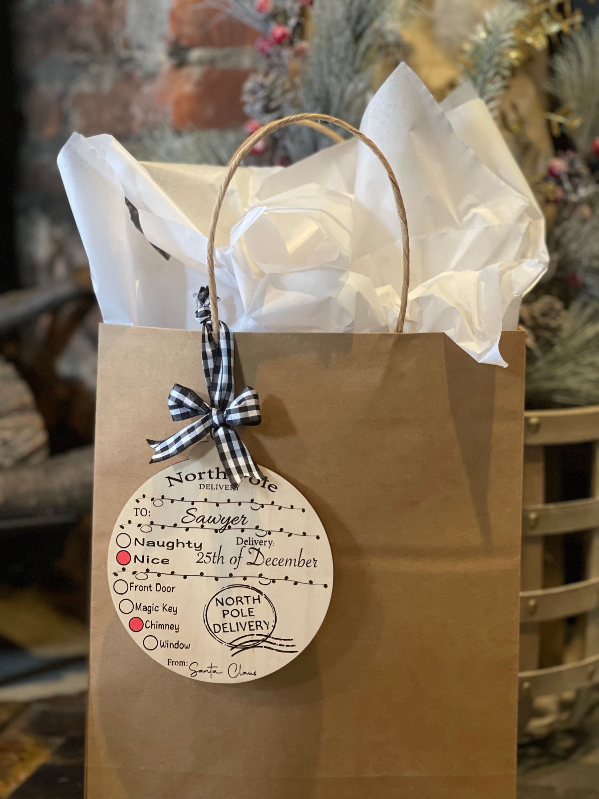 North Pole Delivery Ornament