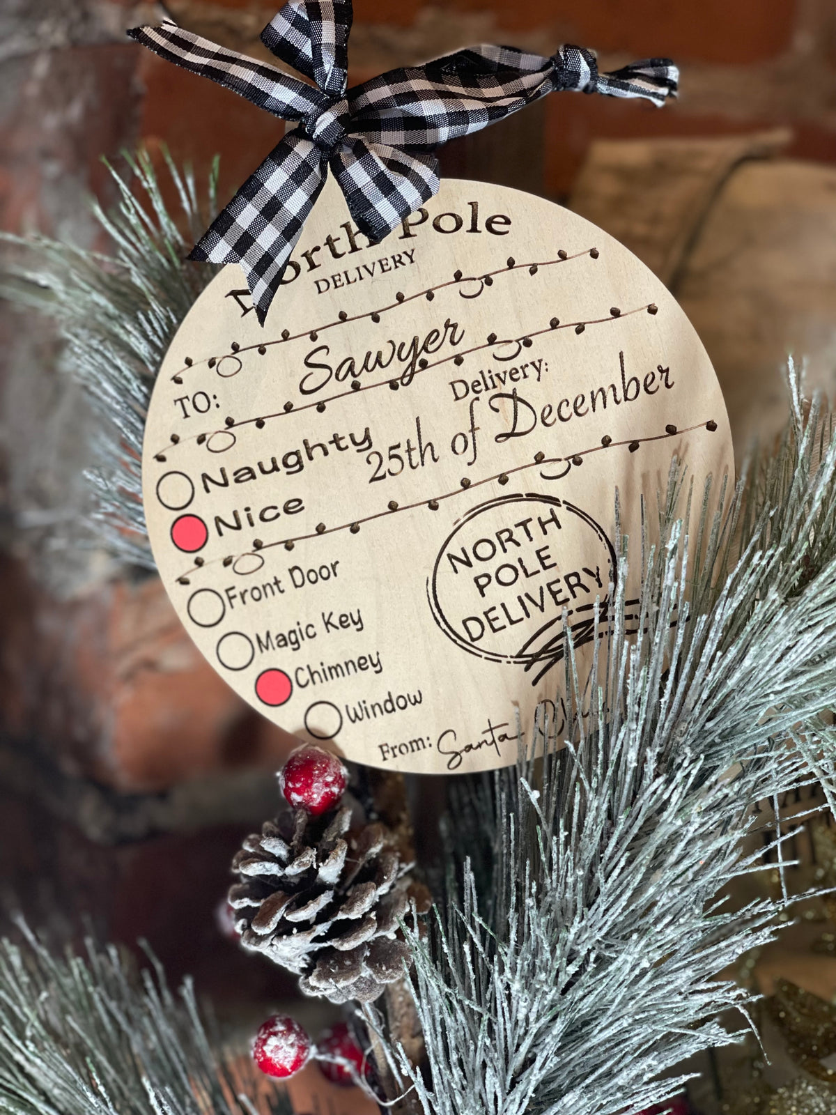 North Pole Delivery Ornament