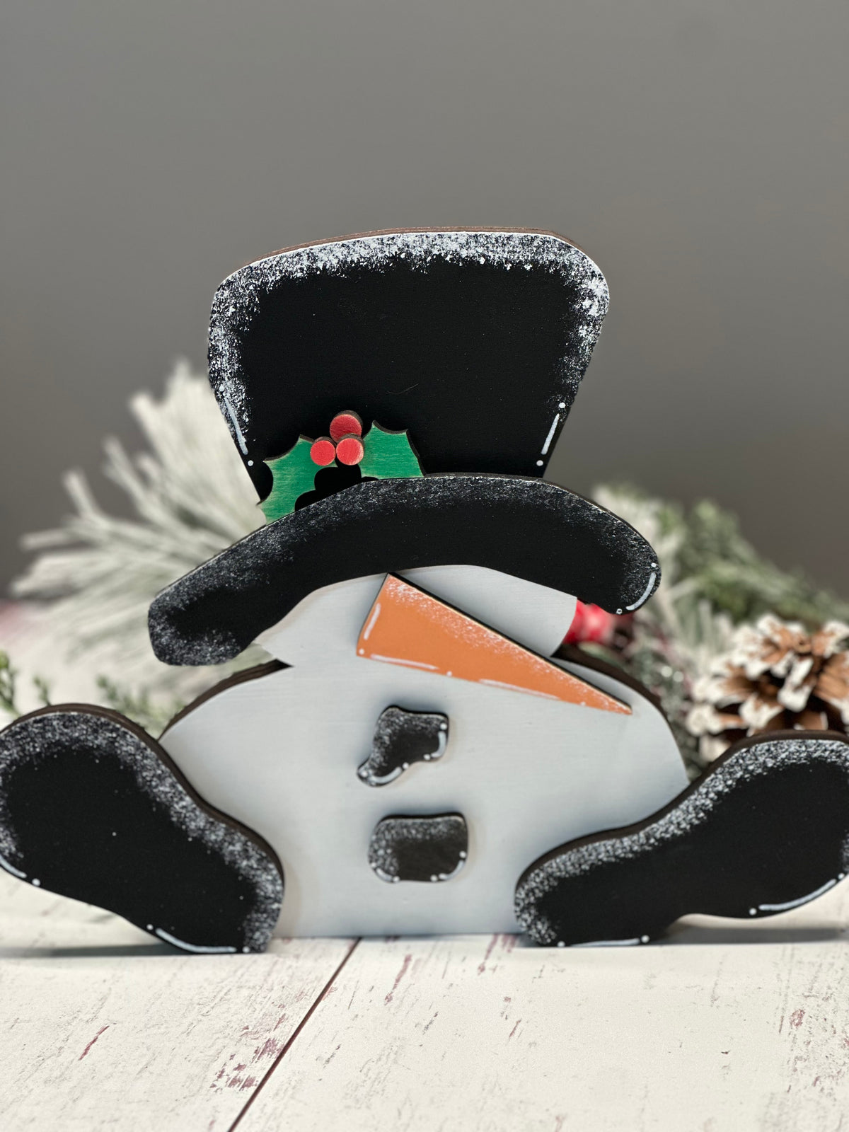 Personalized Snowman Shelf Sitter