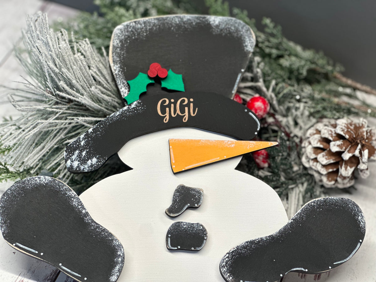 Personalized Snowman Shelf Sitter