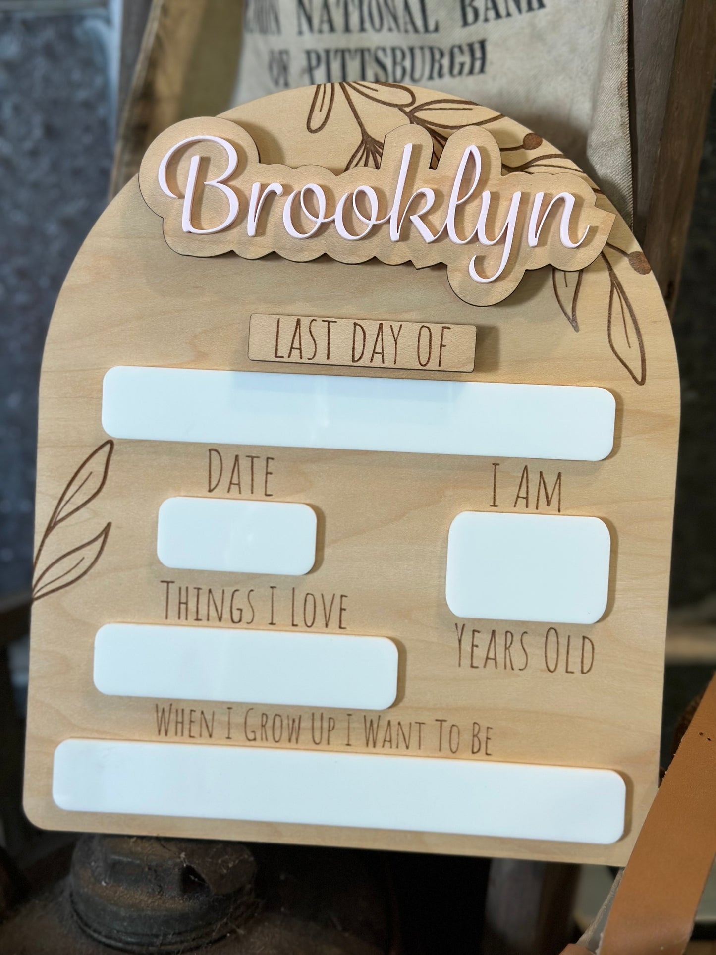 Greenery Back to School Sign
