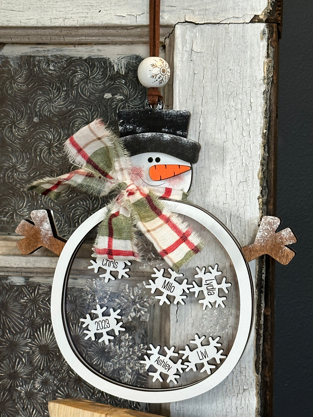 Snowman Family Shaker Ornament