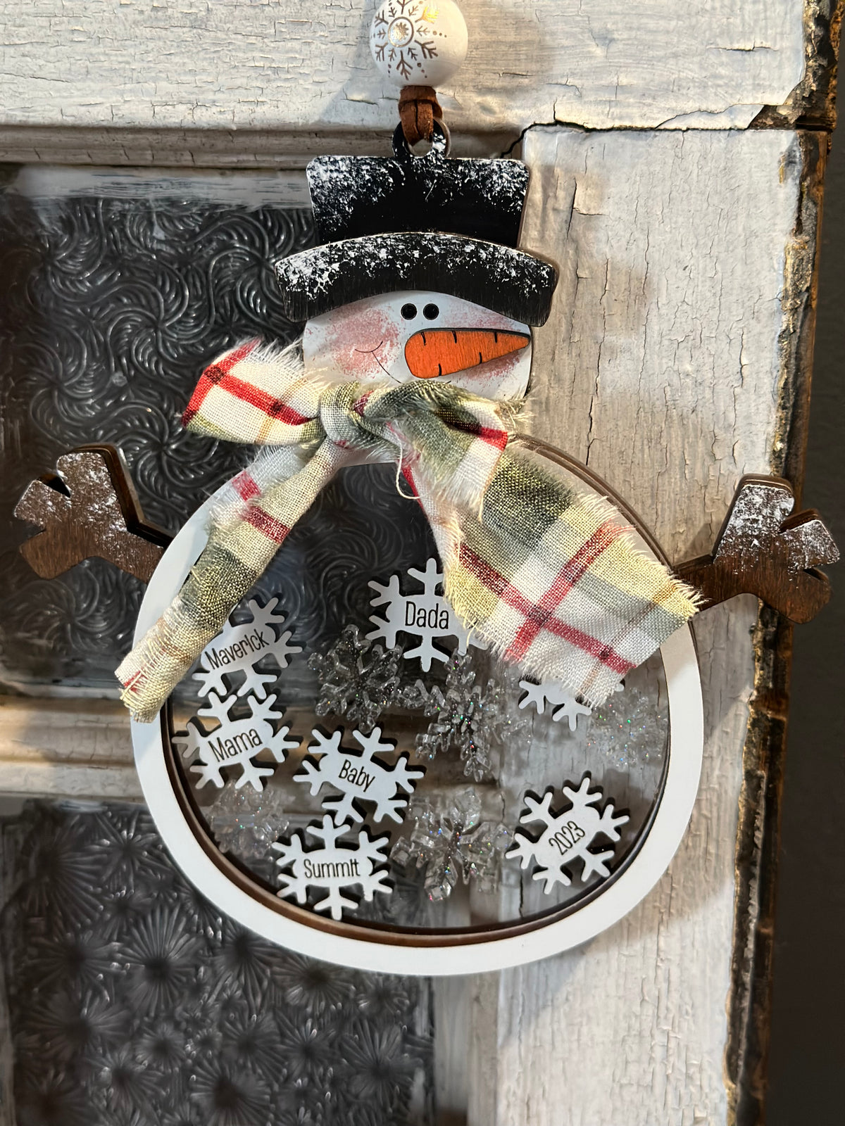 Snowman Family Shaker Ornament