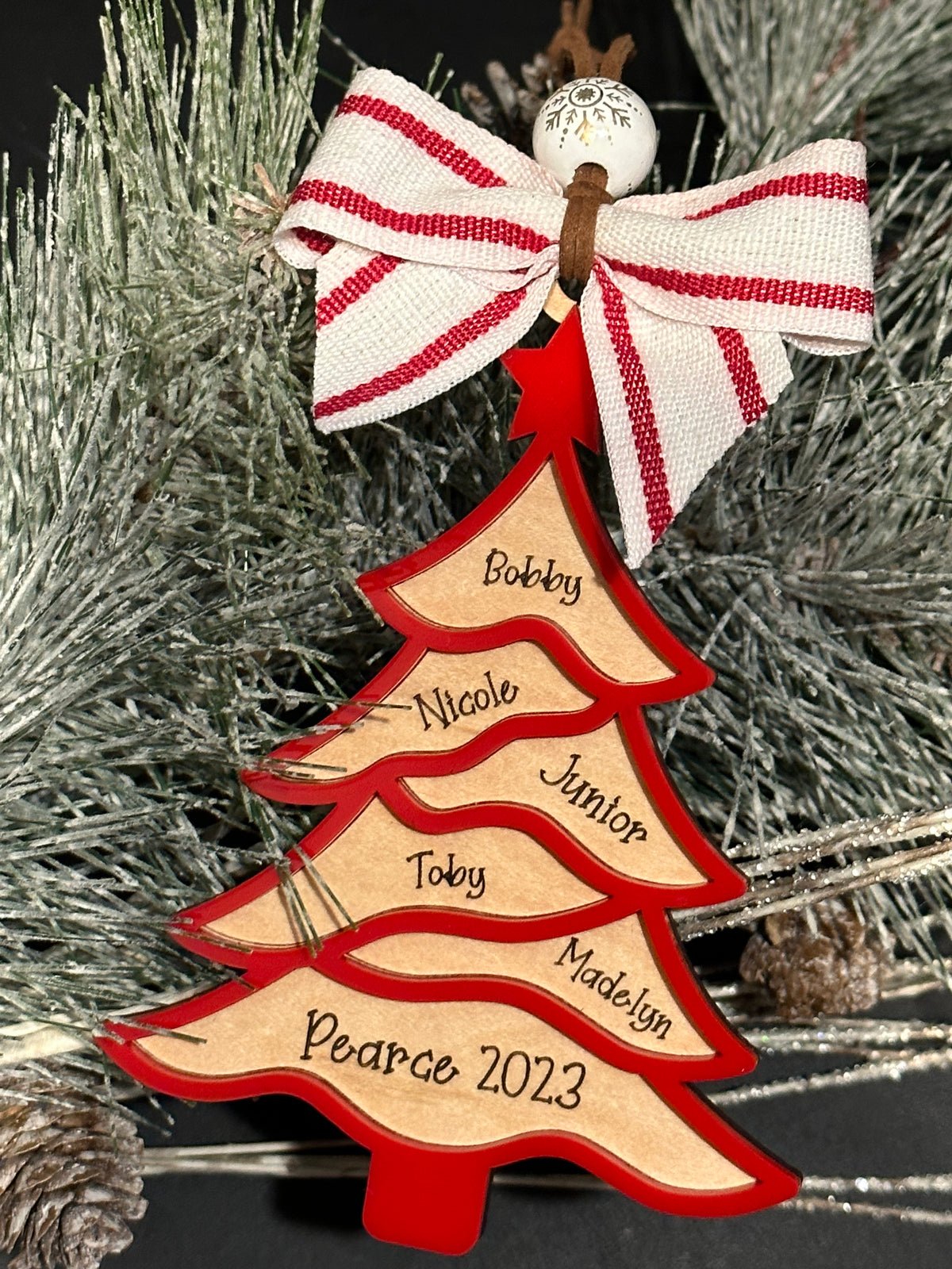 Family Name Christmas Tree Ornament