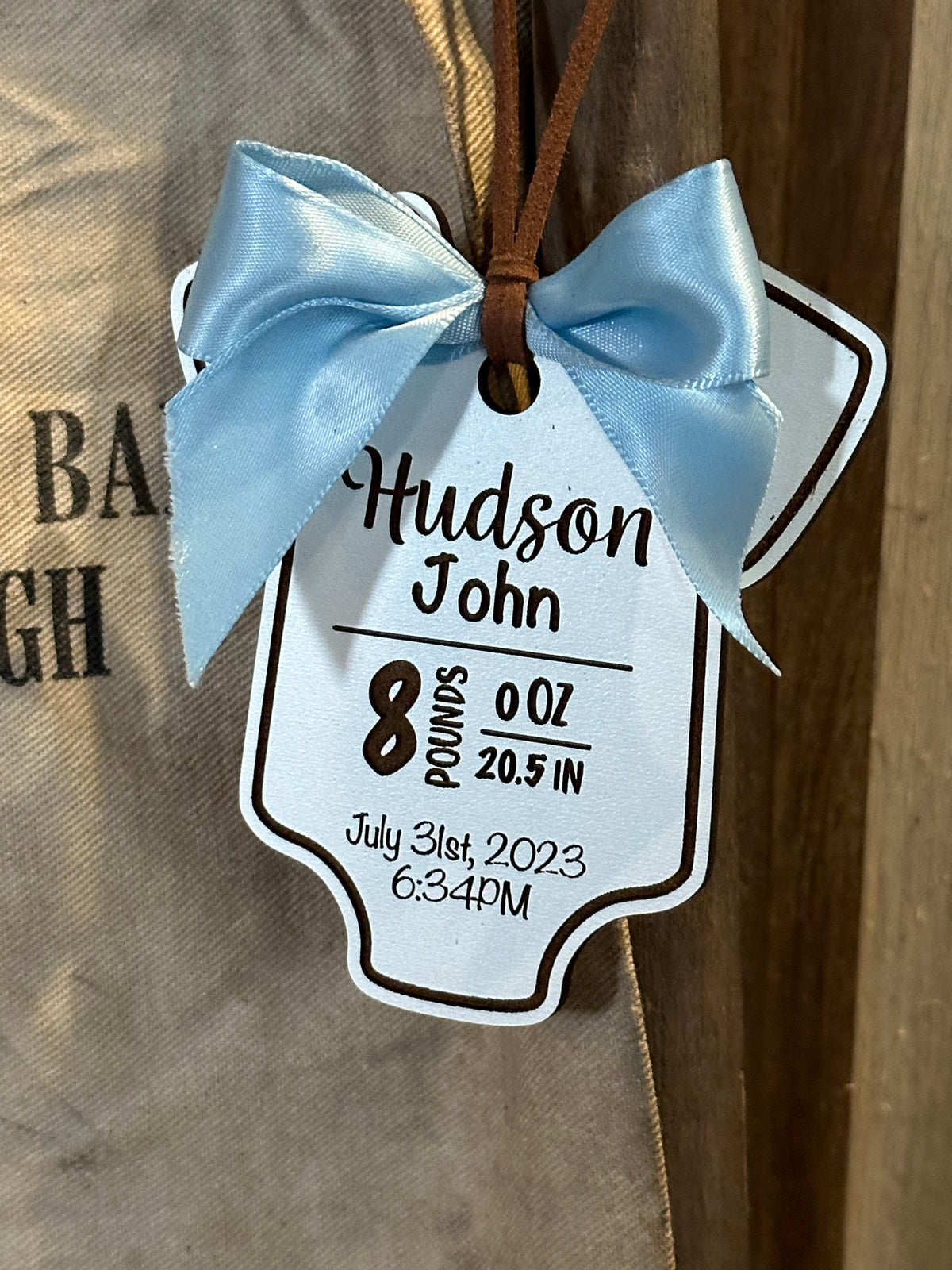 Onesie Baby Stats Ornament