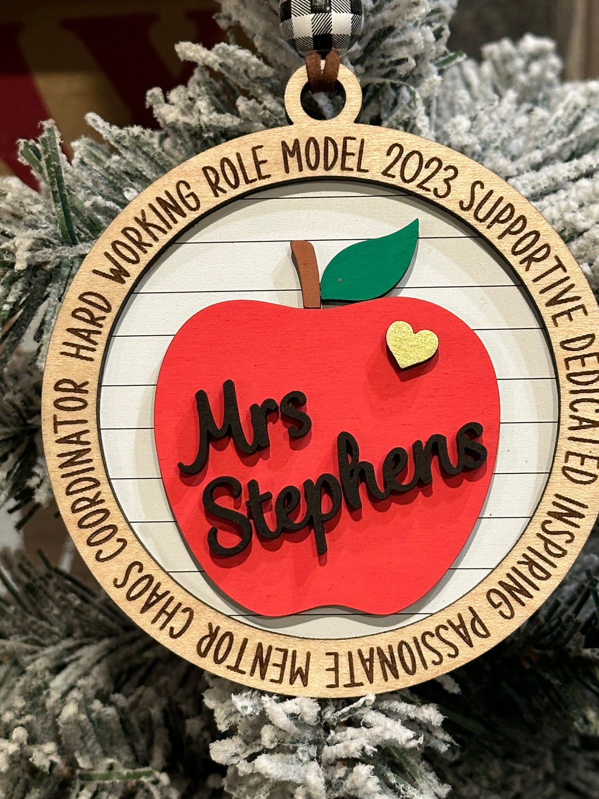 Teacher Apple Ornament