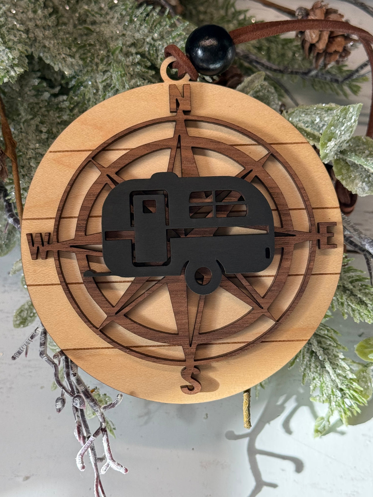 Camper Compass Ornament