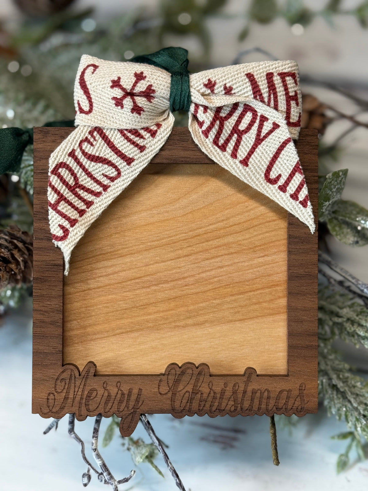 Merry Christmas Photo Frame Ornament