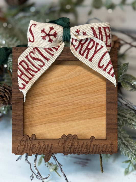 Merry Christmas Photo Frame Ornament