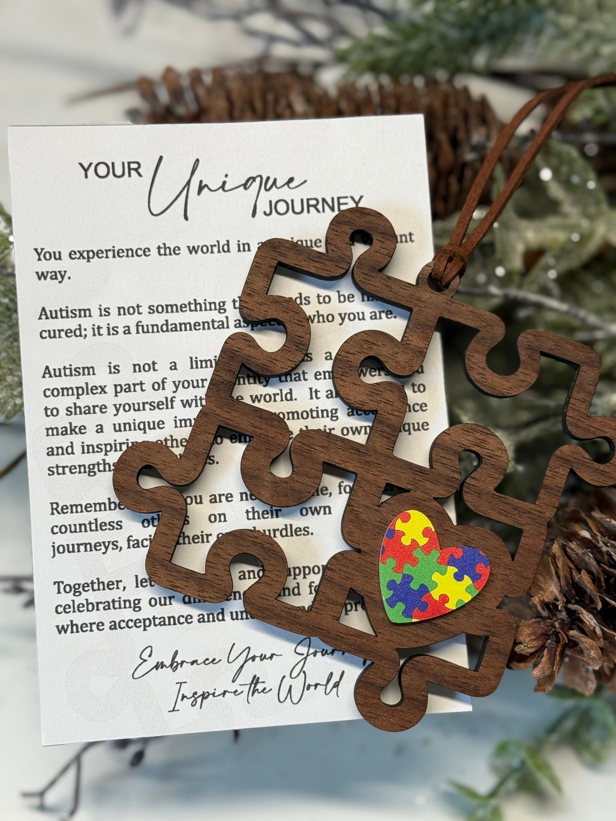 Your Unique Journey Autism Awareness Ornament
