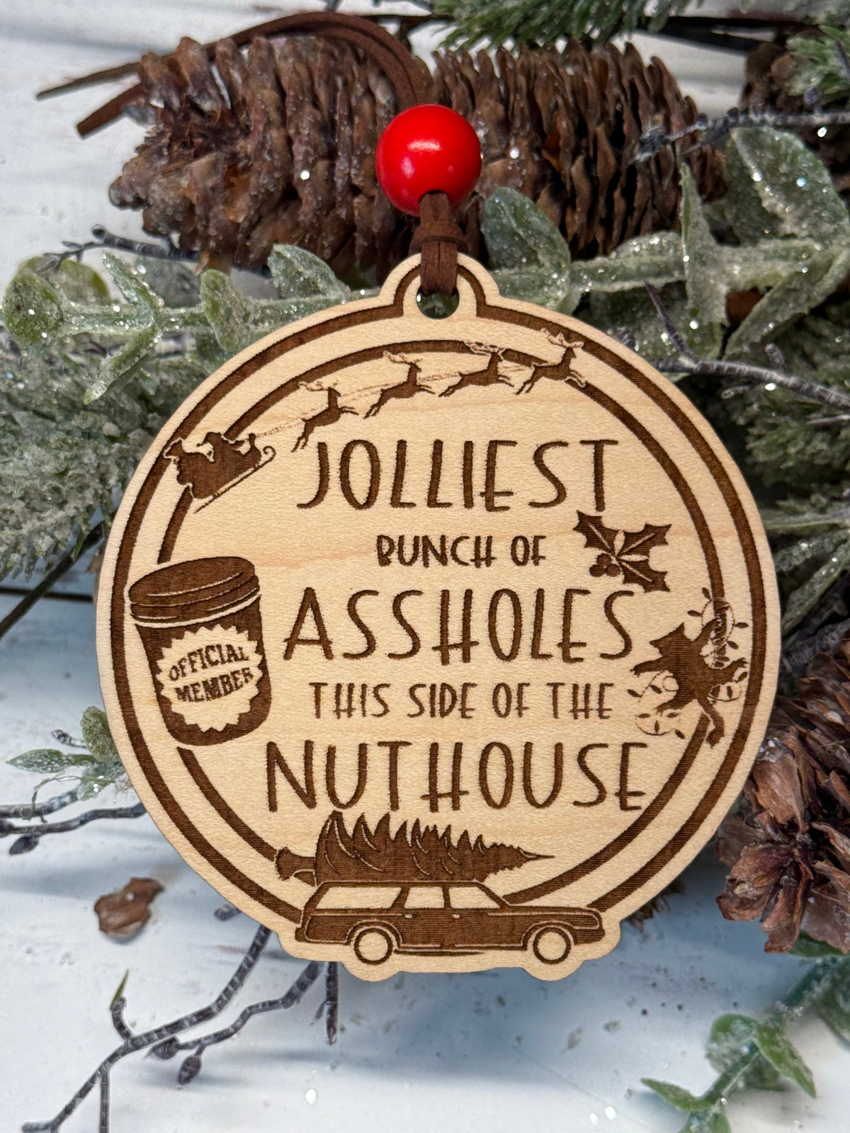 The Jolliest Bunch Nuthouse Ornament