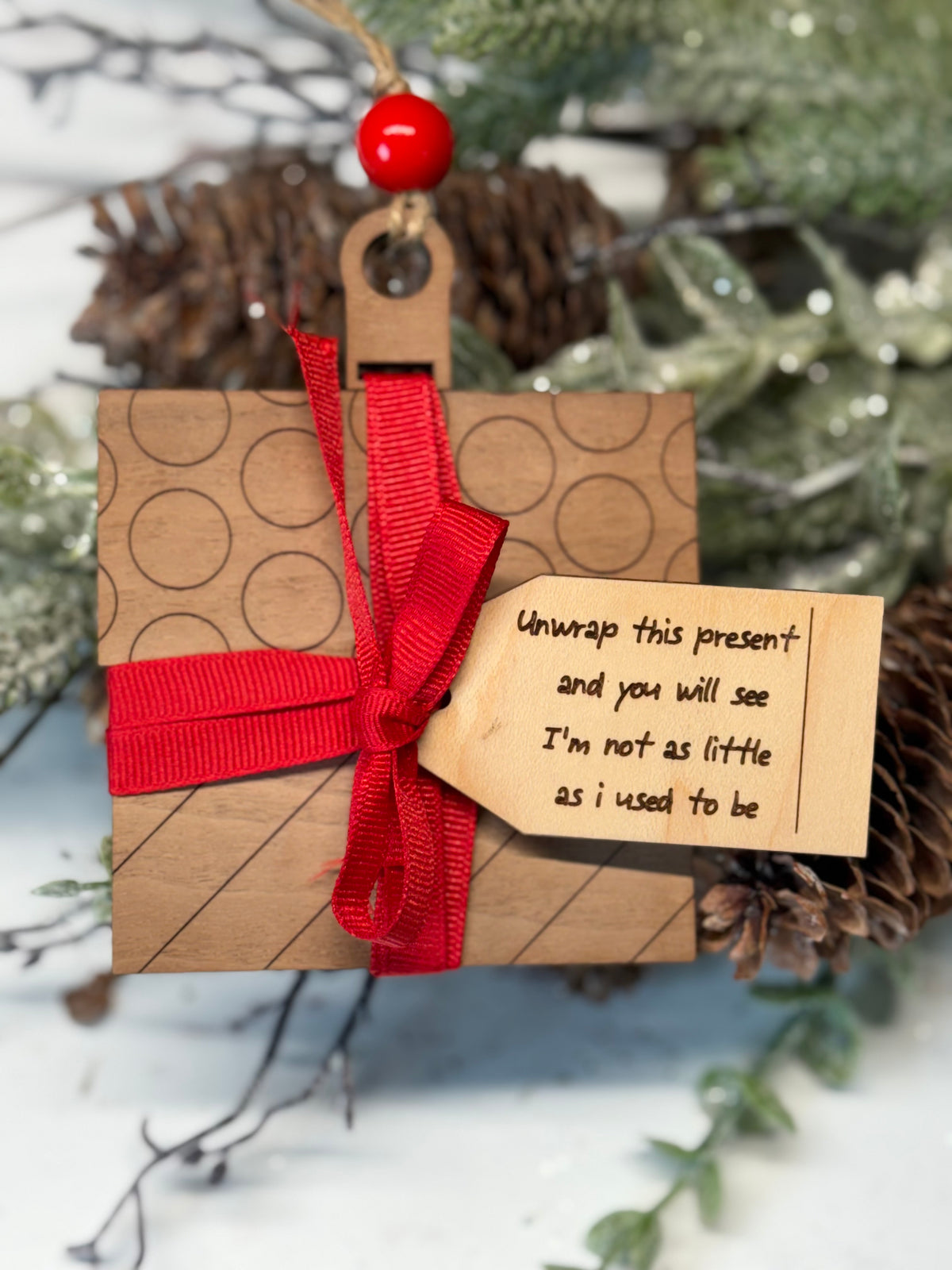 Watch Me Grow Present Ornament