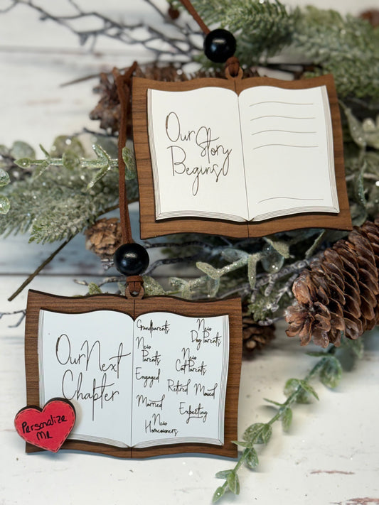 Our Story Begins / Our Next Chapter Ornament
