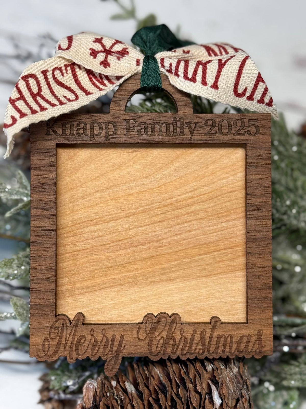 Merry Christmas Photo Frame Ornament