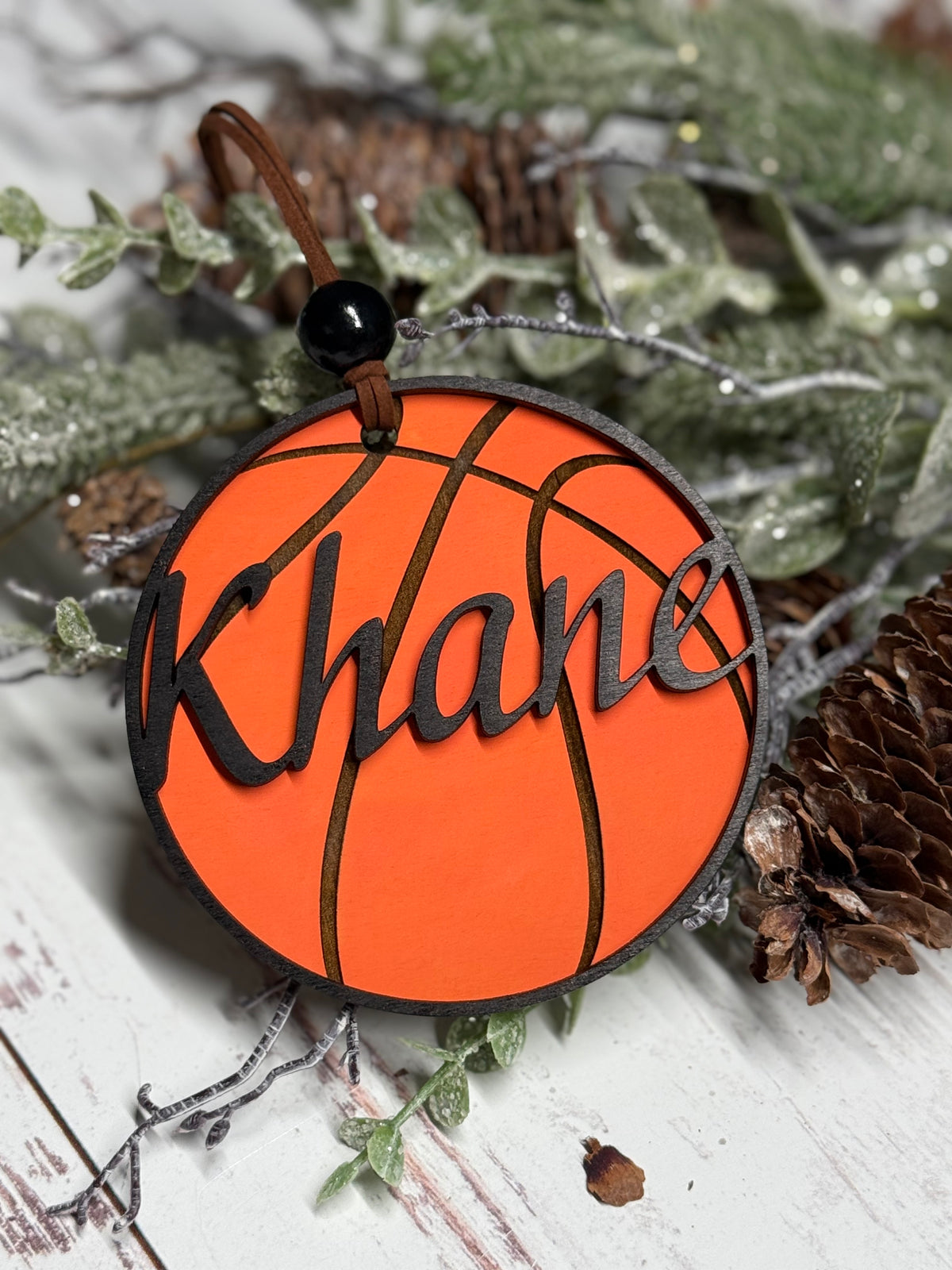 Basketball Name Ornament