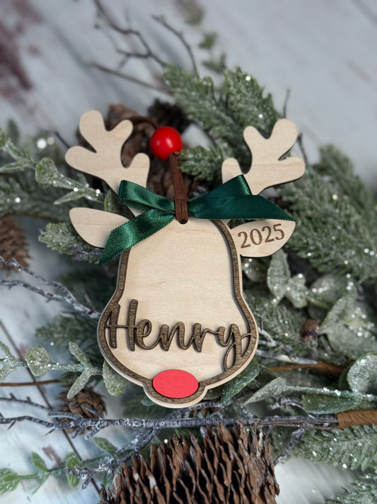 Reindeer Name Ornament